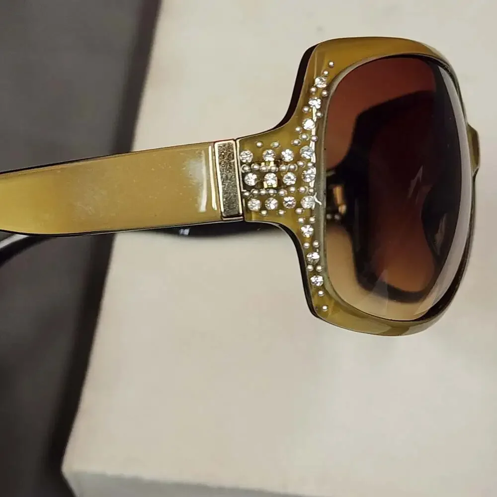 Joan Rivers Jeweled Sunglasses w Rhinestone Embellished Frames & Gradient Lenses